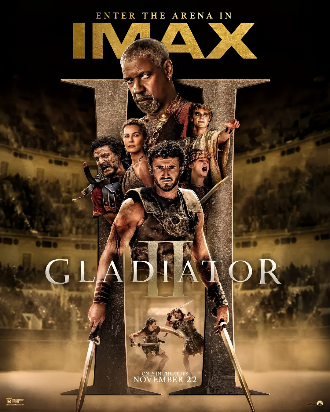1-Disc Gladiator II (2024) 1080P for Gift Movie All RegionPlay Seal Box Blu-ray