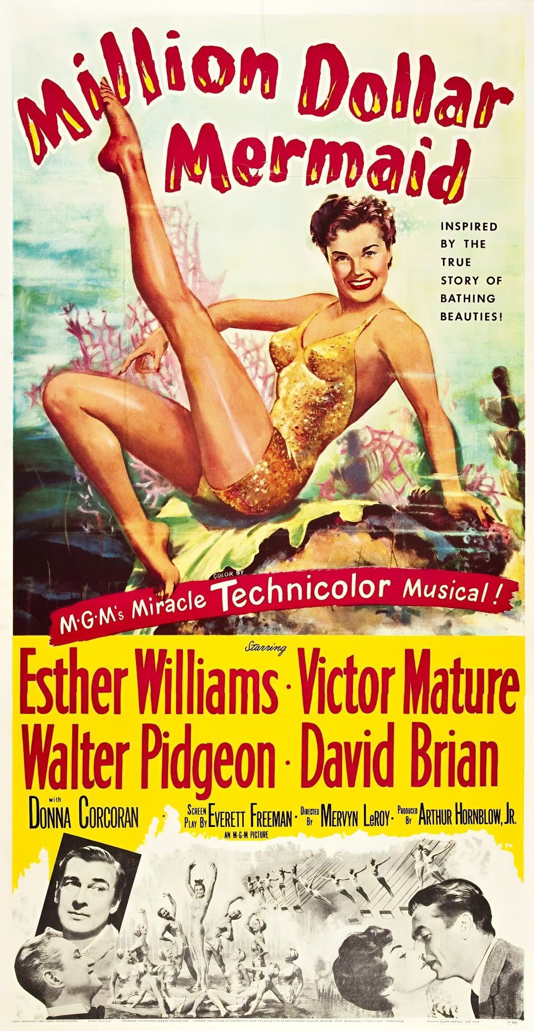 1-Disc Million Dollar Mermaid (1952) 1080P for Gift Movie All RegionPlay Seal Box Blu-ray