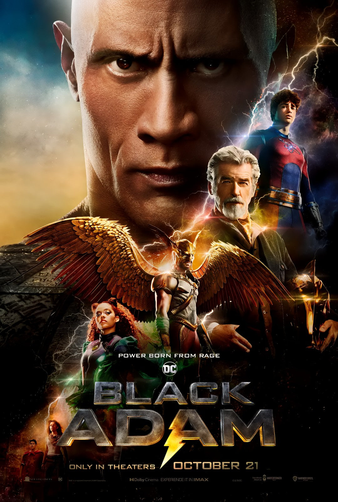 1-Disc Black Adam (2022) 1080P for Gift Movie All RegionPlay Seal Box Blu-ray