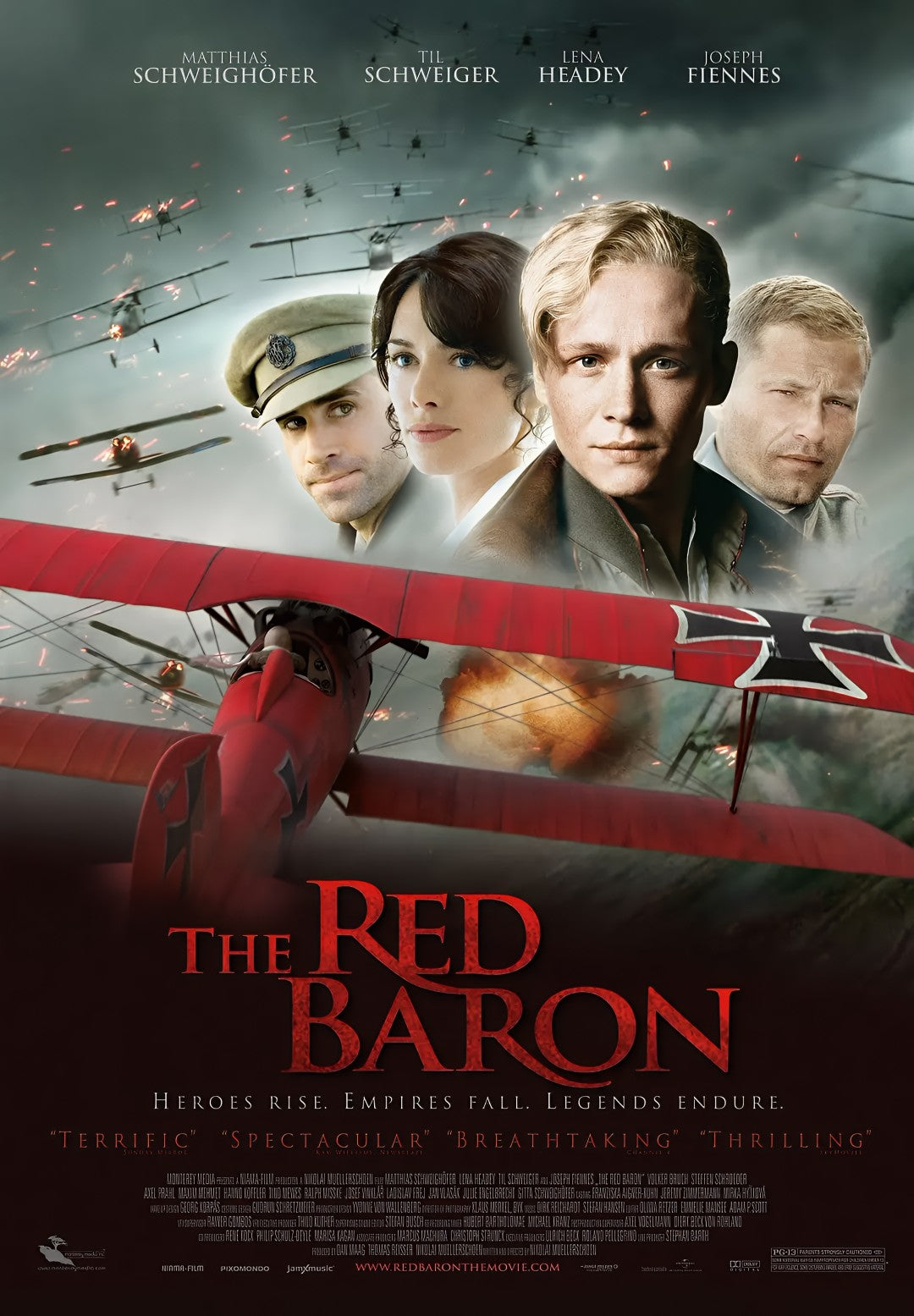 1-Disc Der Rote Baron (2008) 1080P for Gift Movie All RegionPlay Seal Box Blu-ray