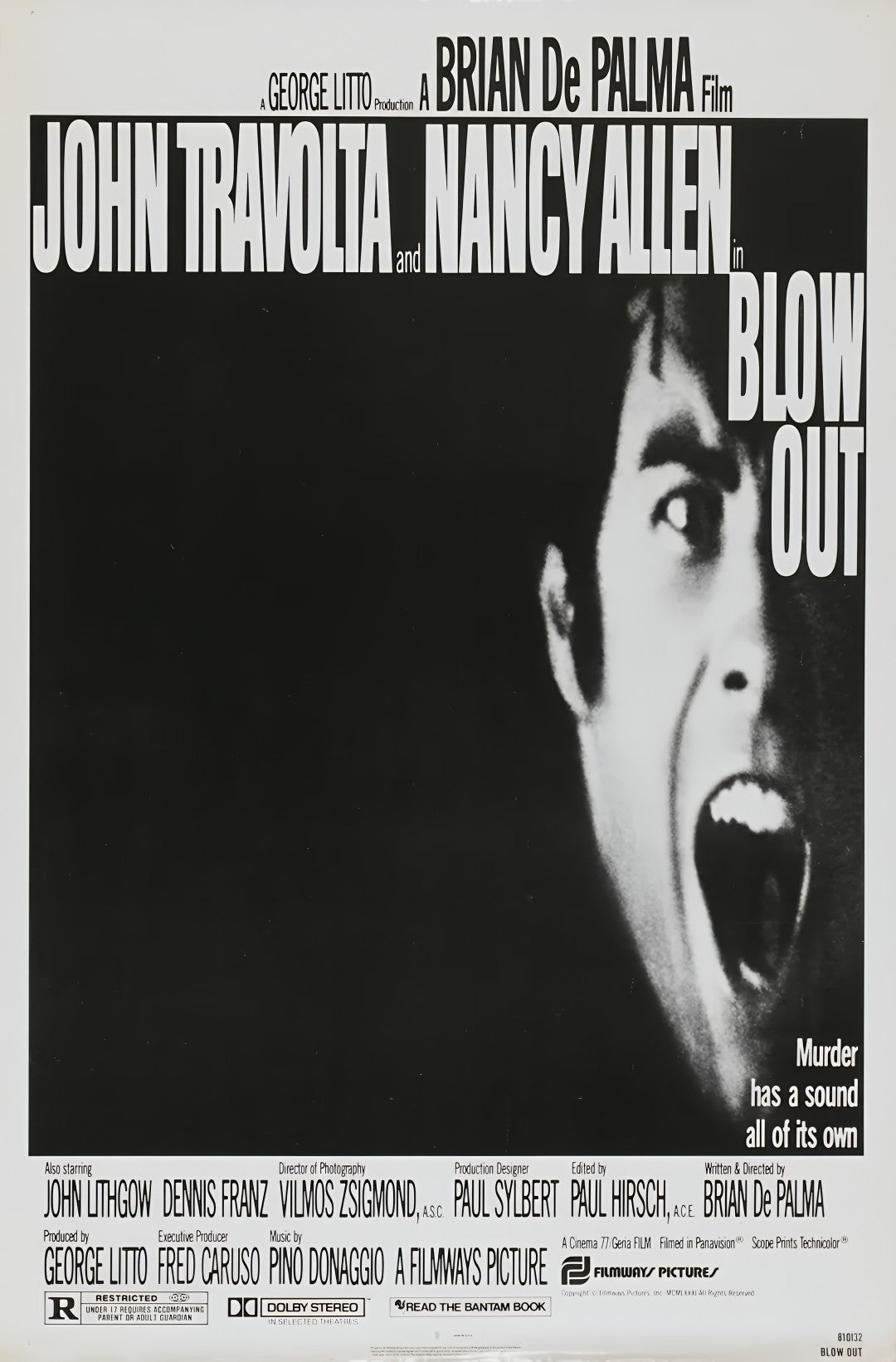 1-Disc Blow Out (1981) 1080P for Gift Movie All RegionPlay Seal Box Blu-ray