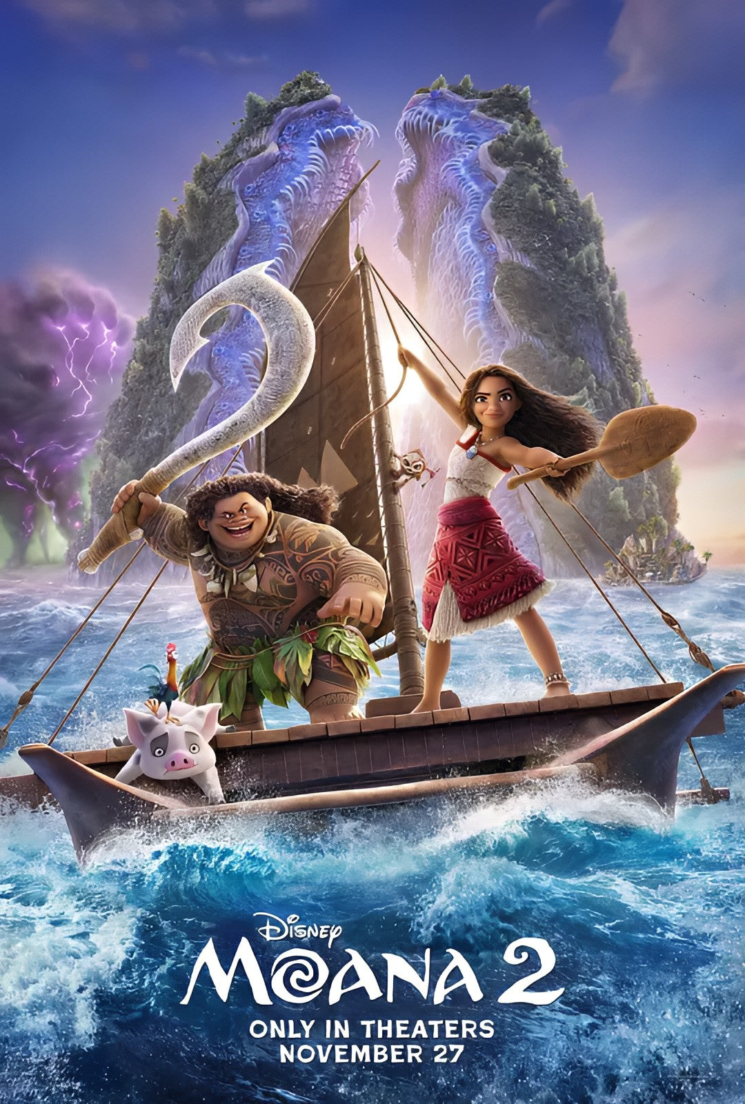 1-Disc Moana 2 (2024) 1080P for Gift Movie All RegionPlay Seal Box Blu-ray