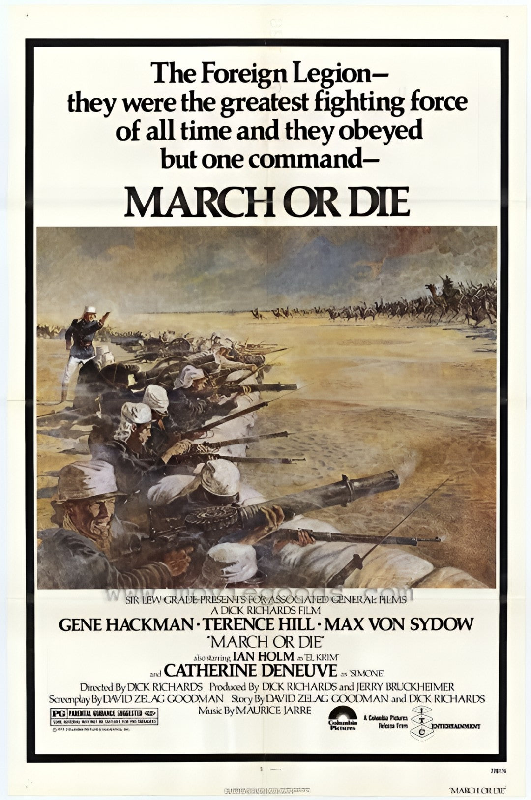 1-Disc March or Die (1977) 1080P for Gift Movie All RegionPlay Seal Box Blu-ray