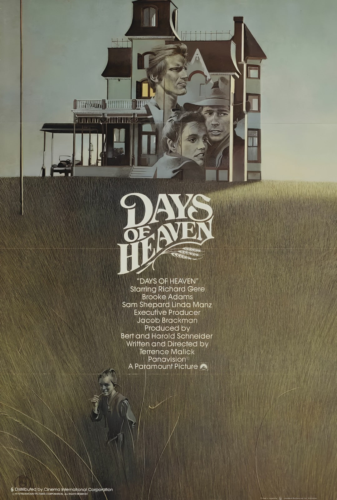 1-Disc Days of Heaven (1978) 1080P for Gift Movie All RegionPlay Seal Box Blu-ray