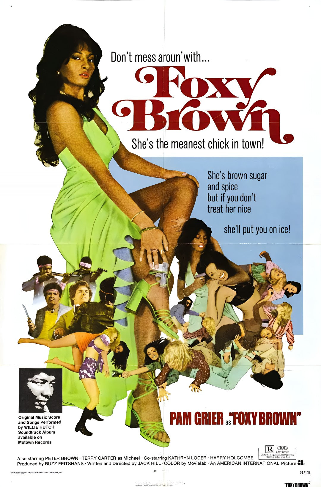 1-Disc Foxy Brown (1974) 1080P for Gift Movie All RegionPlay Seal Box Blu-ray