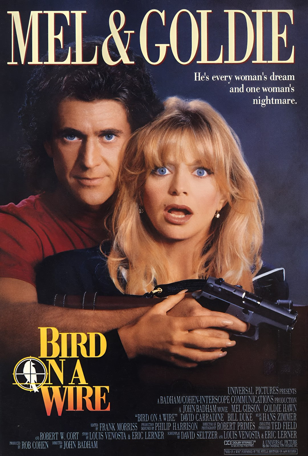 1-Disc Bird on a Wire (1990) 1080P for Gift Movie All RegionPlay Seal Box Blu-ray