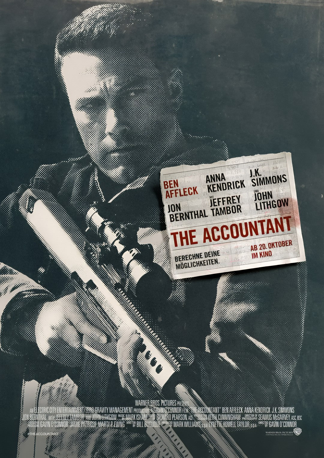1-Disc The Accountant (2016) 1080P for Gift Movie All RegionPlay Seal Box Blu-ray