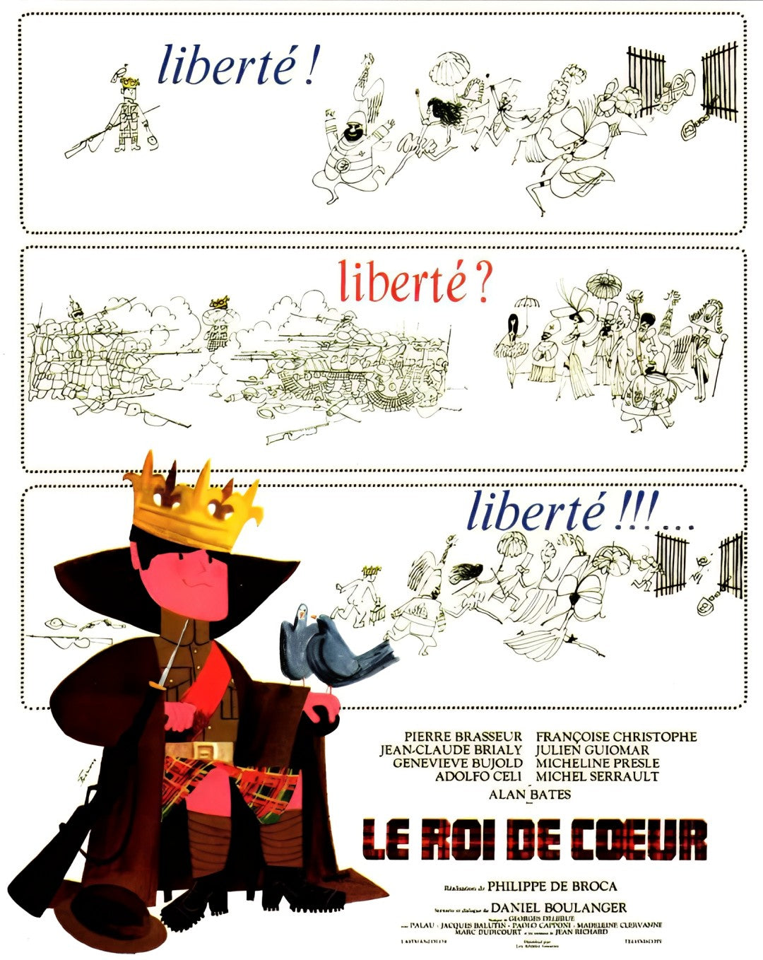 1-Disc Le Roi de cœur (1966) 1080P for Gift Movie All RegionPlay Seal Box Blu-ray