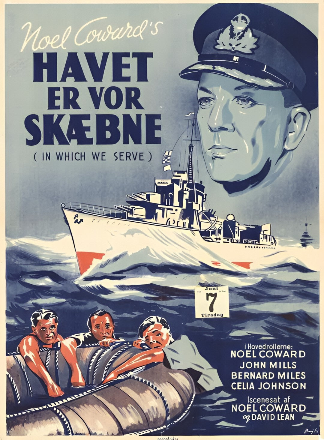 1-Disc In Which We Serve (1942) 1080P for Gift Movie All RegionPlay Seal Box Blu-ray