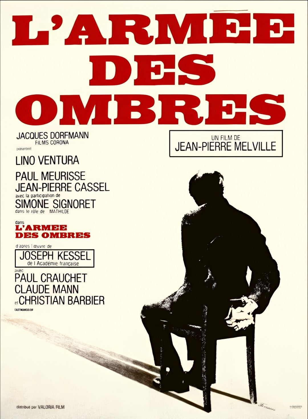1-Disc L'armée des ombres (1969) 1080P for Gift Movie All RegionPlay Seal Box Blu-ray