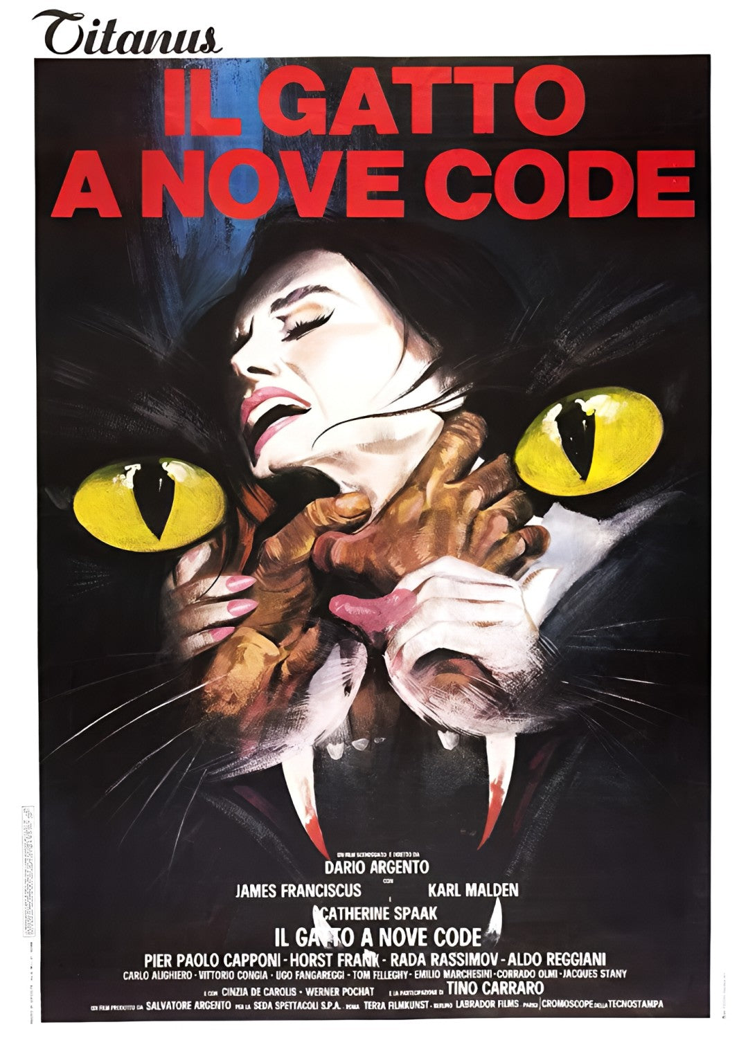 1-Disc Il gatto a nove code (1971) 1080P for Gift Movie All RegionPlay Seal Box Blu-ray
