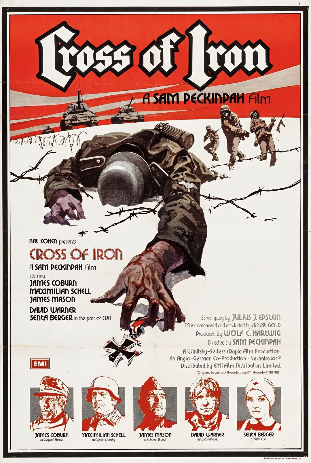 1-Disc Cross of Iron (1977) 1080P for Gift Movie All RegionPlay Seal Box Blu-ray