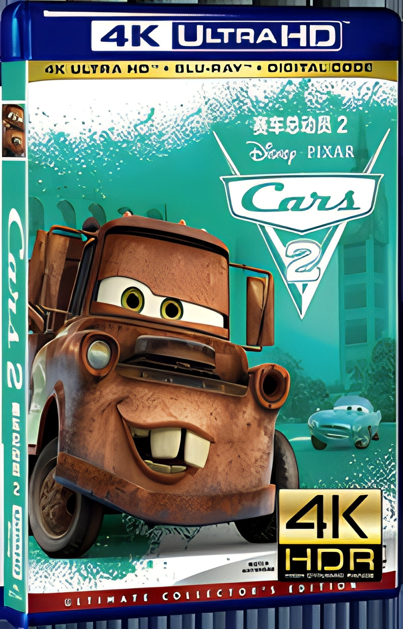 2011 Cars 2 Ultra HD 4K for Gift 1-Disc All RegionPlay Seal Box Blu-ray