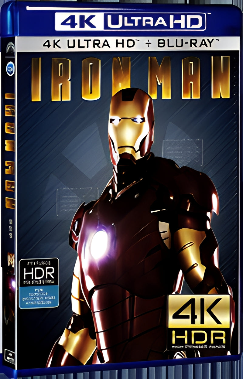 2008 Iron Man Ultra HD 4K for Gift 1-Disc All RegionPlay Seal Box Blu-ray