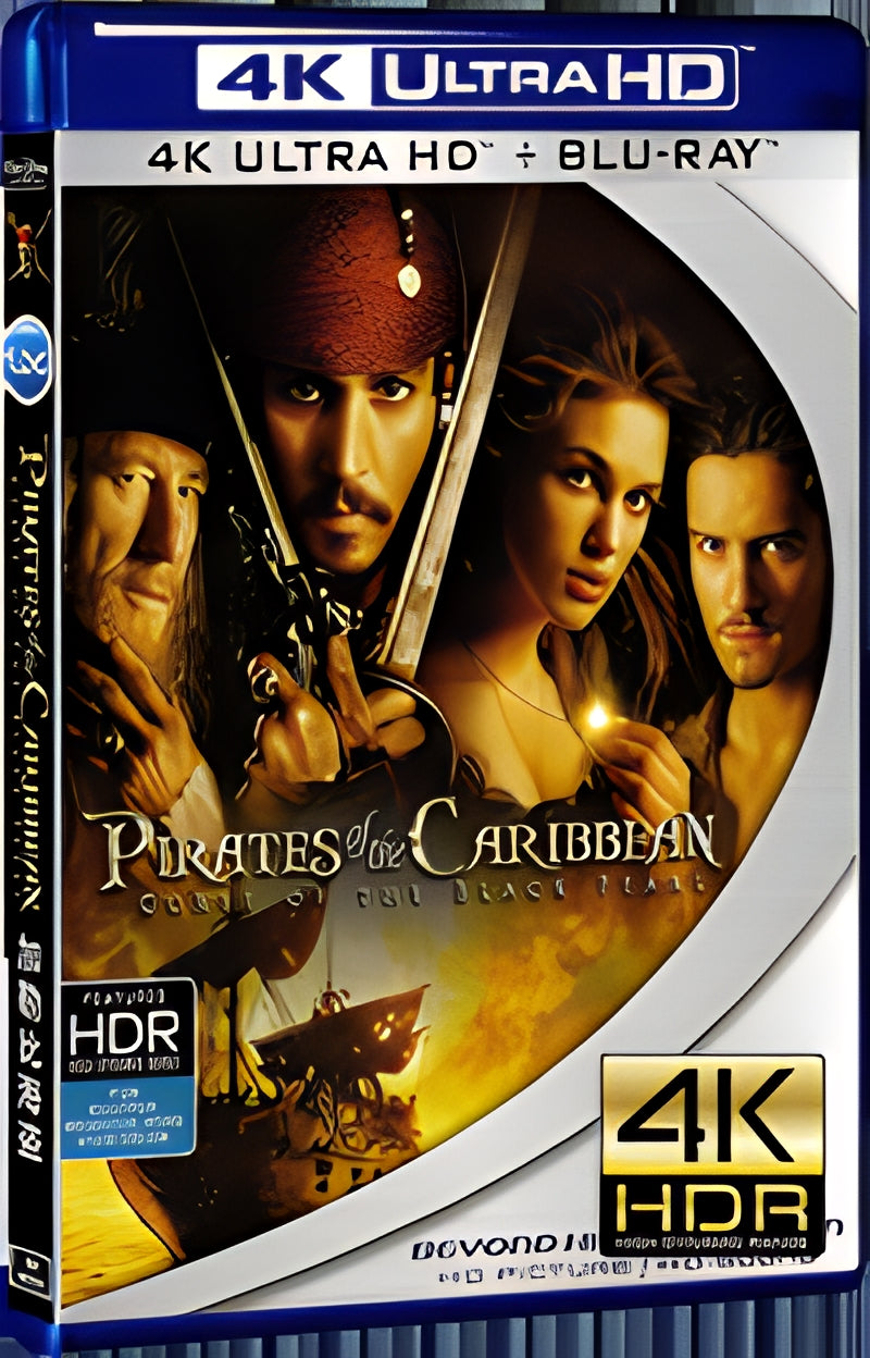 2003 Pirates of the Caribbean: The Curse of the Black Pearl Ultra HD 4K for Gift 1-Disc All RegionPlay Seal Box Blu-ray
