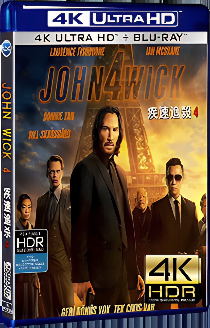 2023 John Wick: Chapter 4 Ultra HD 4K for Gift 1-Disc All RegionPlay Seal Box Blu-ray