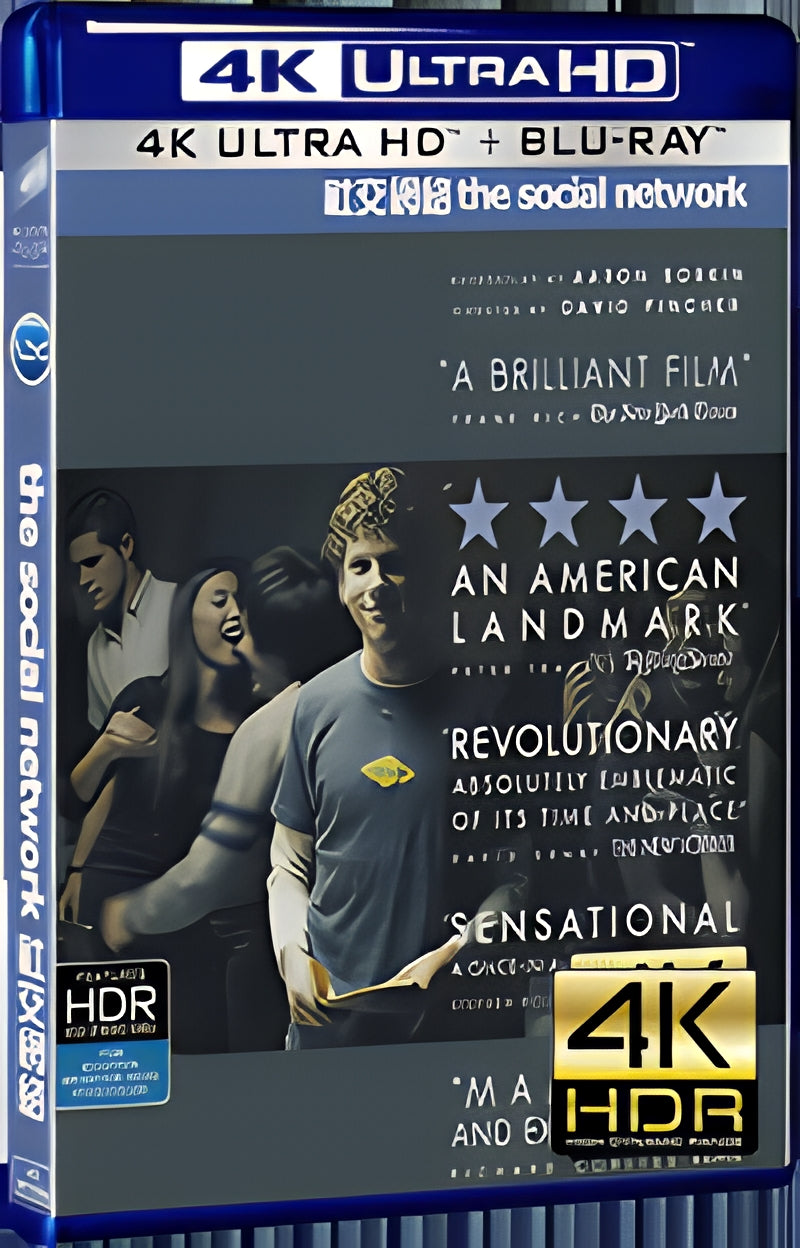 2010 The Social Network Ultra HD 4K for Gift 1-Disc All RegionPlay Seal Box Blu-ray