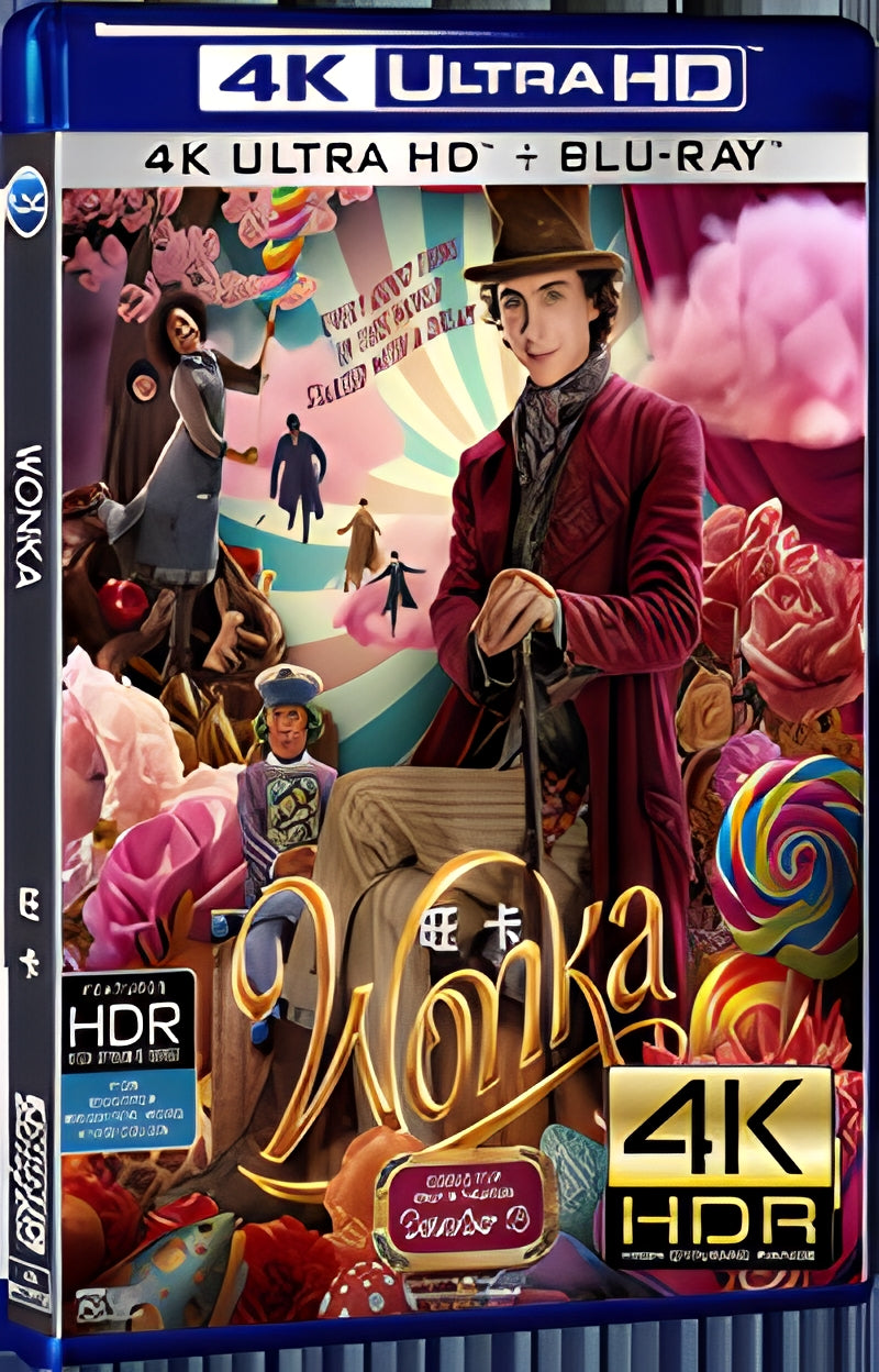 2023 Wonka Ultra HD 4K for Gift 1-Disc All RegionPlay Seal Box Blu-ray