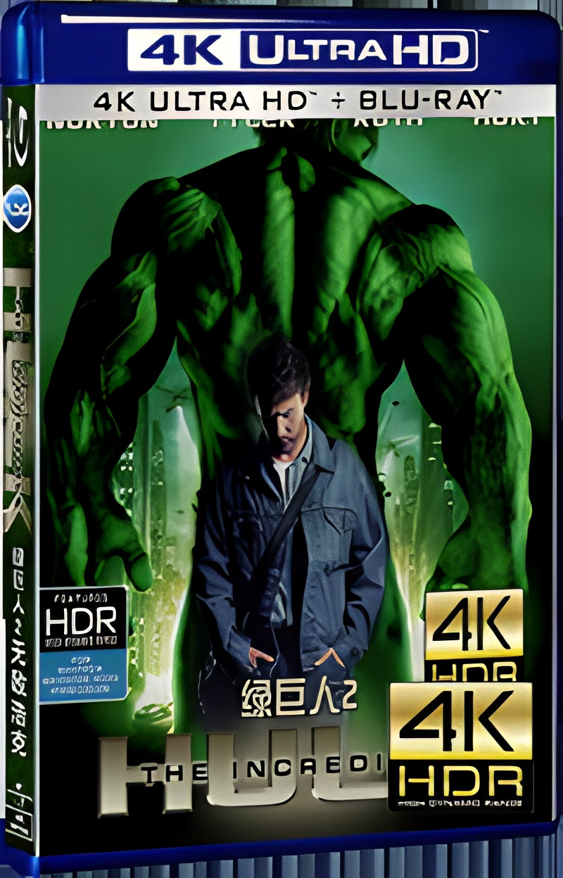 2008 The Incredible Hulk 2 Ultra HD 4K for Gift 1-Disc All RegionPlay Seal Box Blu-ray