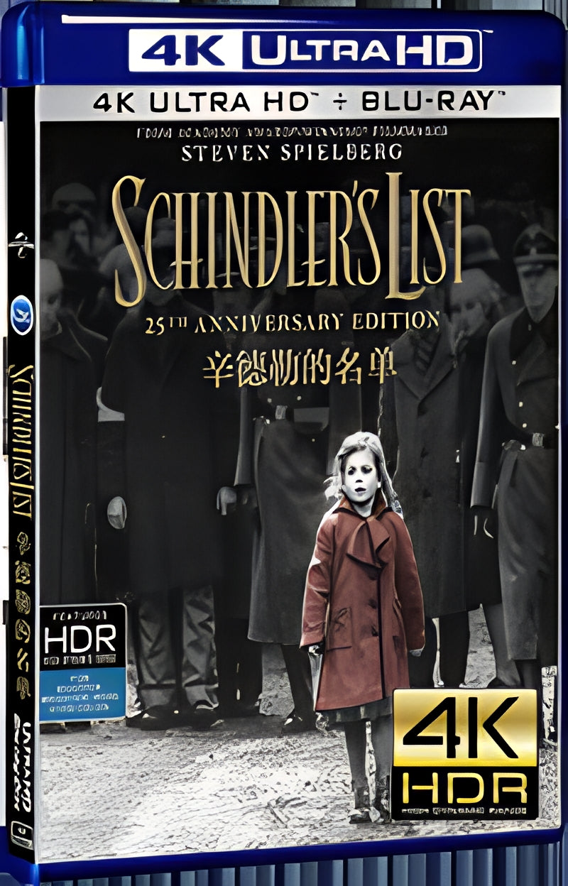 1993 Schindler's List Ultra HD 4K for Gift 1-Disc All RegionPlay Seal Box Blu-ray