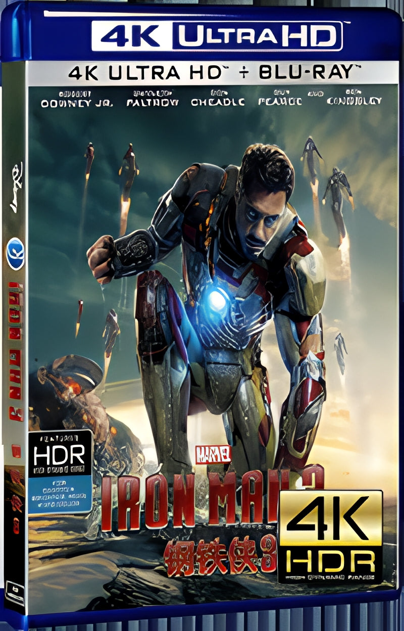 2013 Iron Man 3 (2013) Ultra HD 4K for Gift 1-Disc All RegionPlay Seal Box Blu-ray