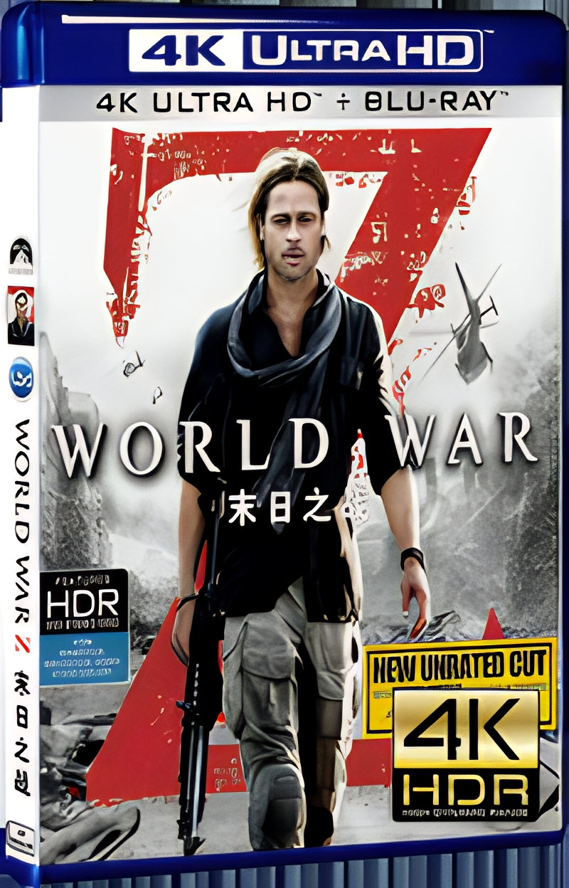 2013 World War Z Ultra HD 4K for Gift 1-Disc All RegionPlay Seal Box Blu-ray