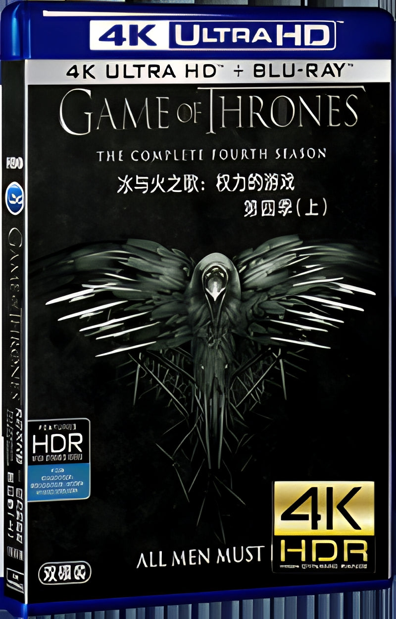 2014 Game of Thrones Season 4(2014) Ultra HD 4K for Gift 4-Disc All RegionPlay Seal Box Blu-ray