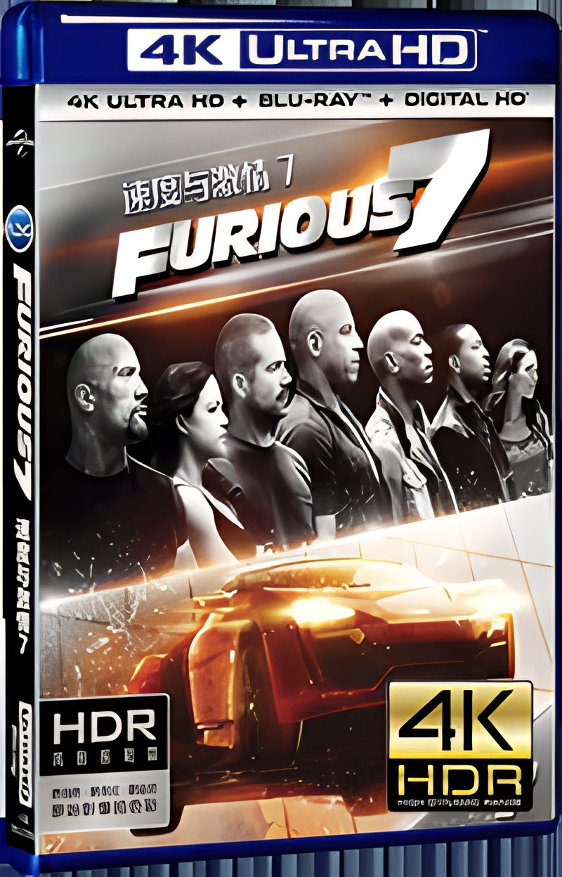 2015 Furious 7 (2015) Ultra HD 4K for Gift 1-Disc All RegionPlay Seal Box Blu-ray