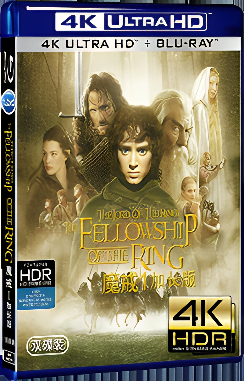 2001 The Lord of the Rings: The Fellowship of the Ring (2001) Ultra HD 4K for Gift 2-Disc All RegionPlay Seal Box Blu-ray