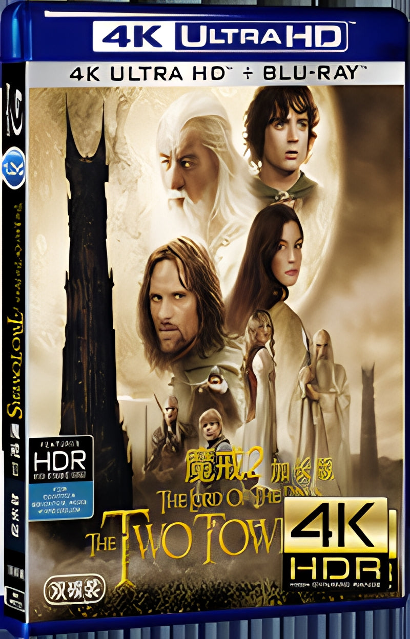 2002 The Lord of the Rings: The Two Towers (2002) Ultra HD 4K for Gift 2-Disc All RegionPlay Seal Box Blu-ray