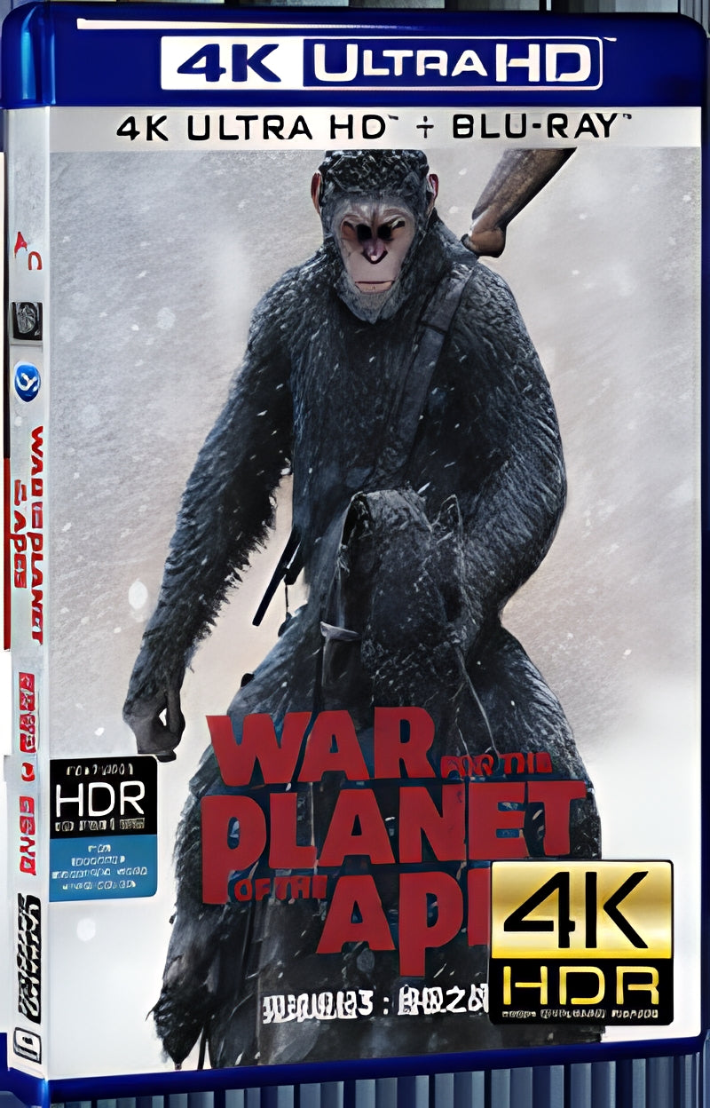2017 War for the Planet of the Apes (2017) Ultra HD 4K for Gift 1-Disc All RegionPlay Seal Box Blu-ray