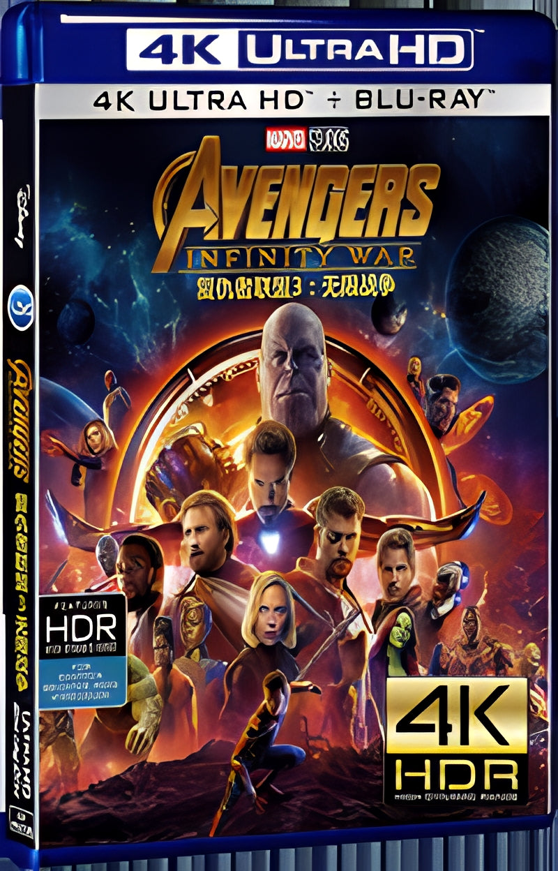2018 Avengers: Infinity War (2018） Ultra HD 4K for Gift 1-Disc All RegionPlay Seal Box Blu-ray