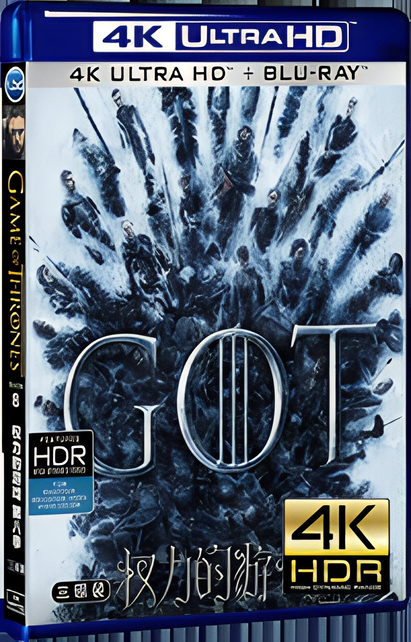 2019 Game of Thrones Season 8 (2019) Ultra HD 4K for Gift 3-Disc All RegionPlay Seal Box Blu-ray