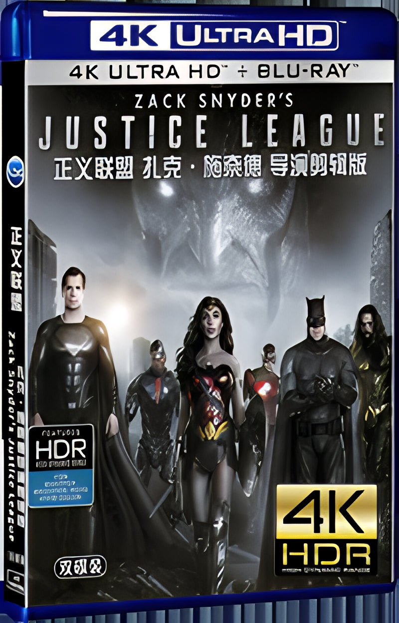 2021 Zack Snyder's Justice League (2021) Ultra HD 4K for Gift 2-Disc All RegionPlay Seal Box Blu-ray