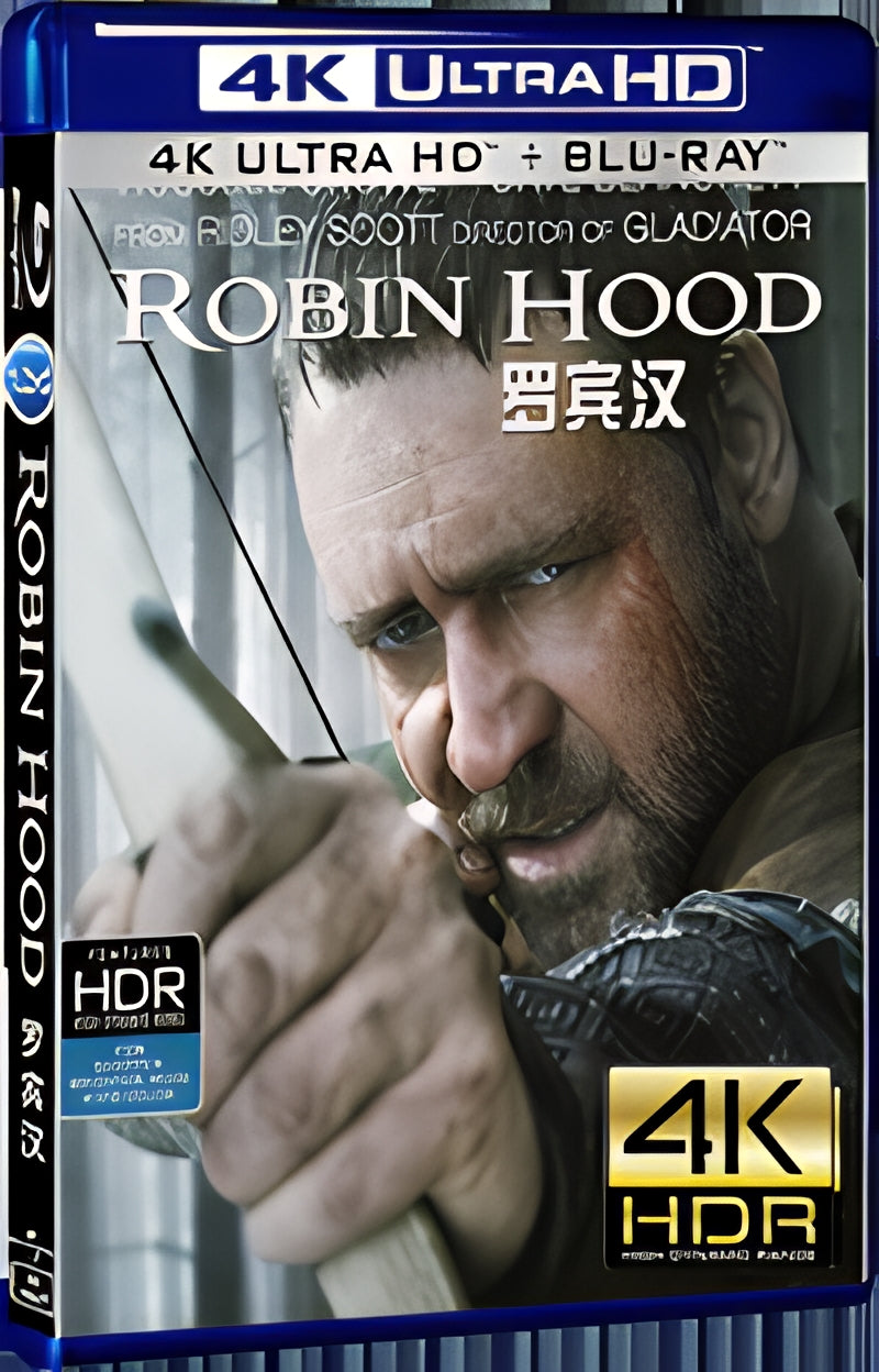 2010 Robin Hood Ultra HD 4K for Gift 1-Disc All RegionPlay Seal Box Blu-ray