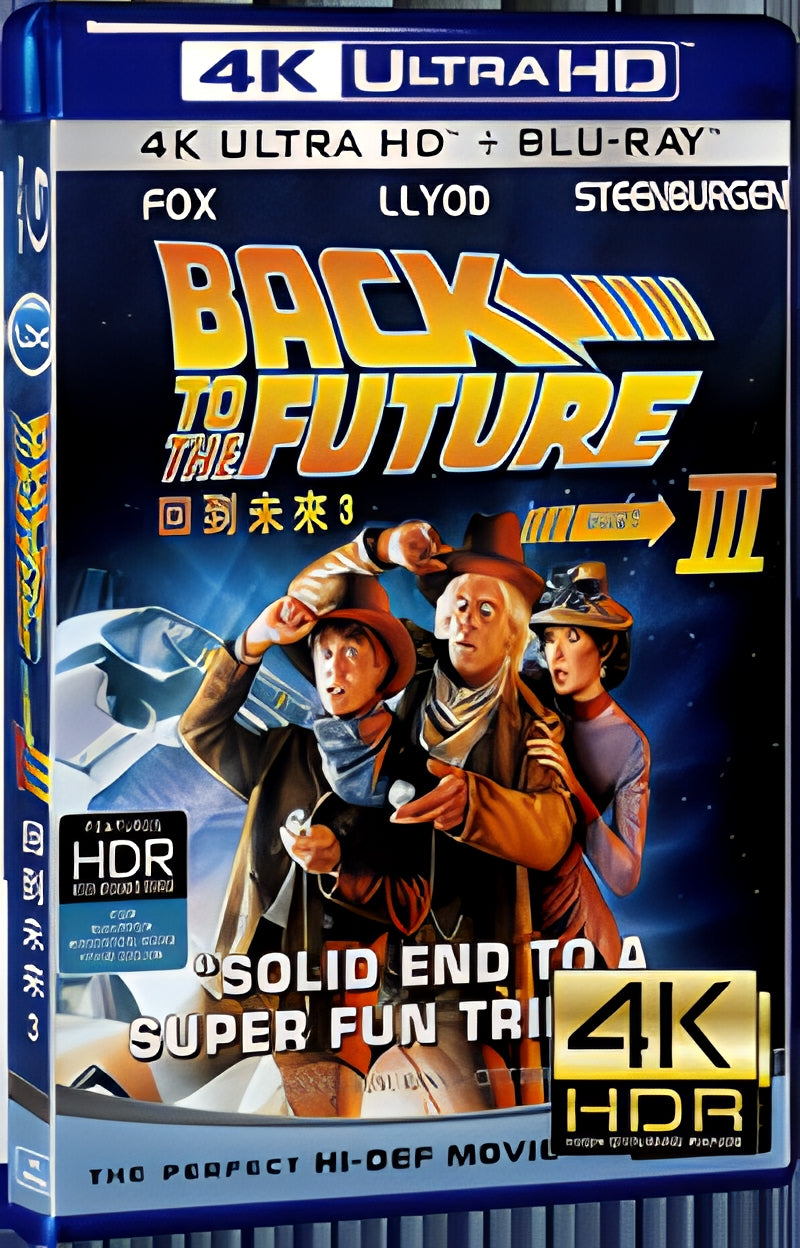 1990 Back to the Future Part III Ultra HD 4K for Gift 1-Disc All RegionPlay Seal Box Blu-ray