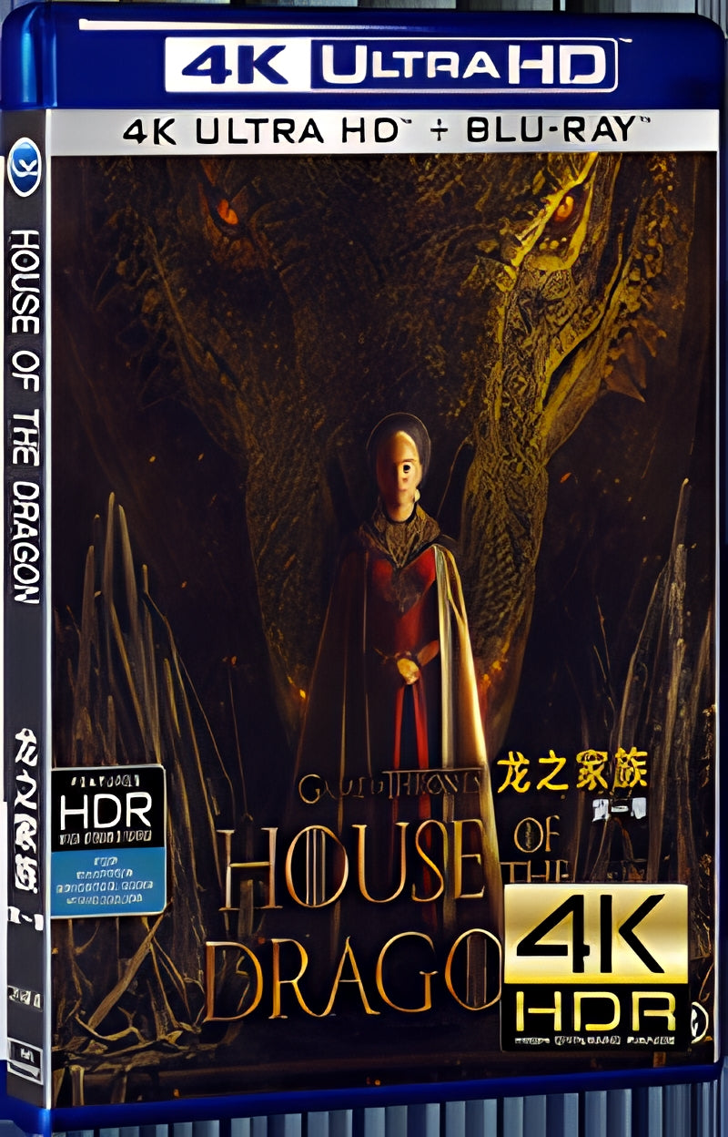 2022 House of the Dragon Season 1 Ultra HD 4K for Gift 4-Disc All RegionPlay Seal Box Blu-ray