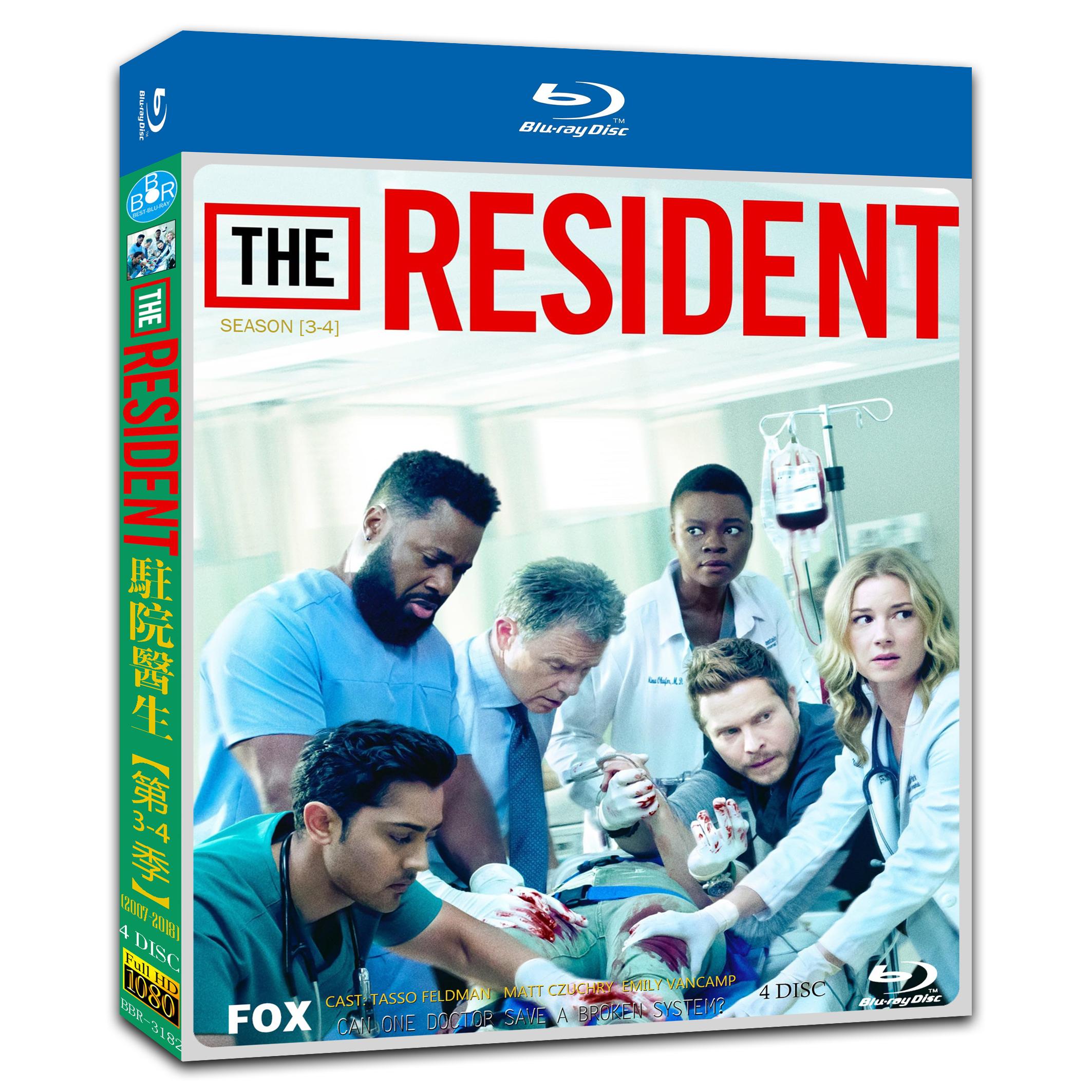 The Resident Season 3+4 4-Disc Movie Box Set for Gift Collection Blu-ray