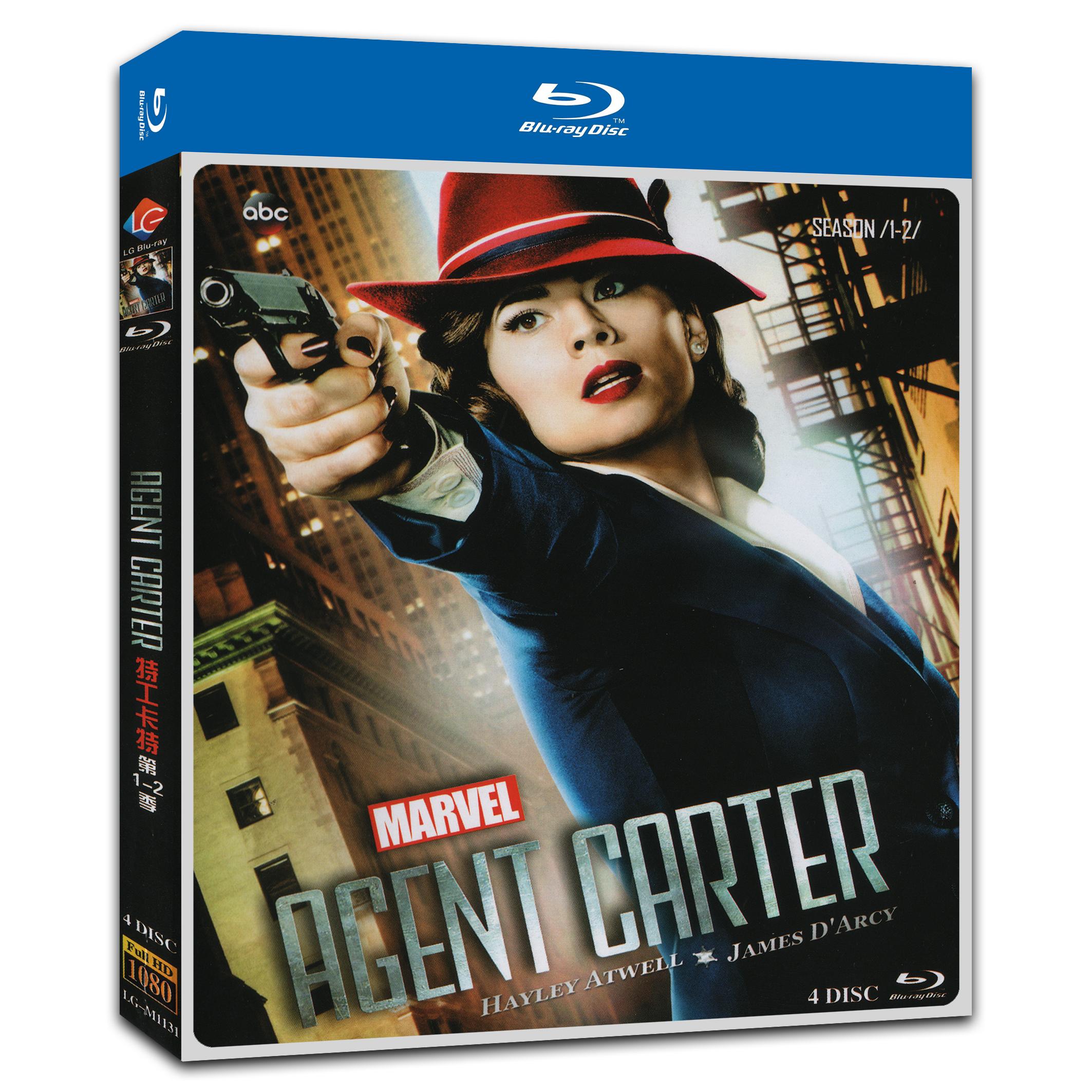 Agent Carter Season 1‎+2 4-Disc Movie Box Set for Gift Collection Blu-ray