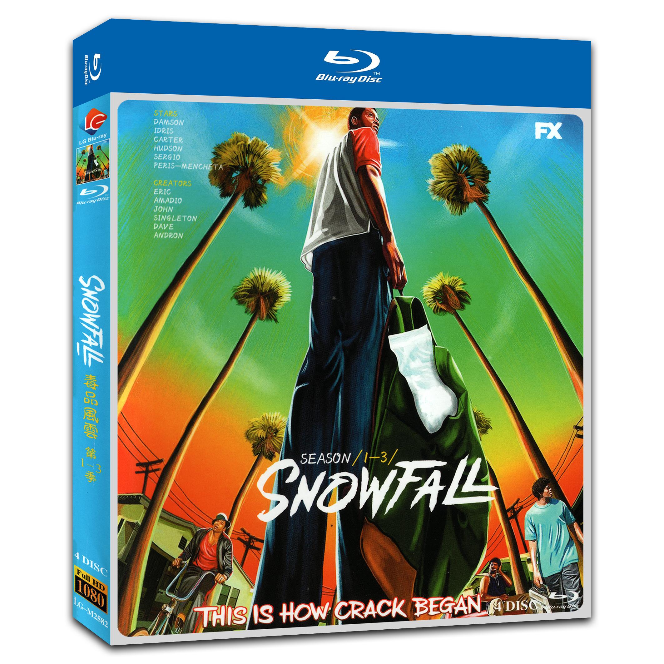 Snowfall Season 1-3‎ 4-Disc Movie Box Set for Gift Collection Blu-ray
