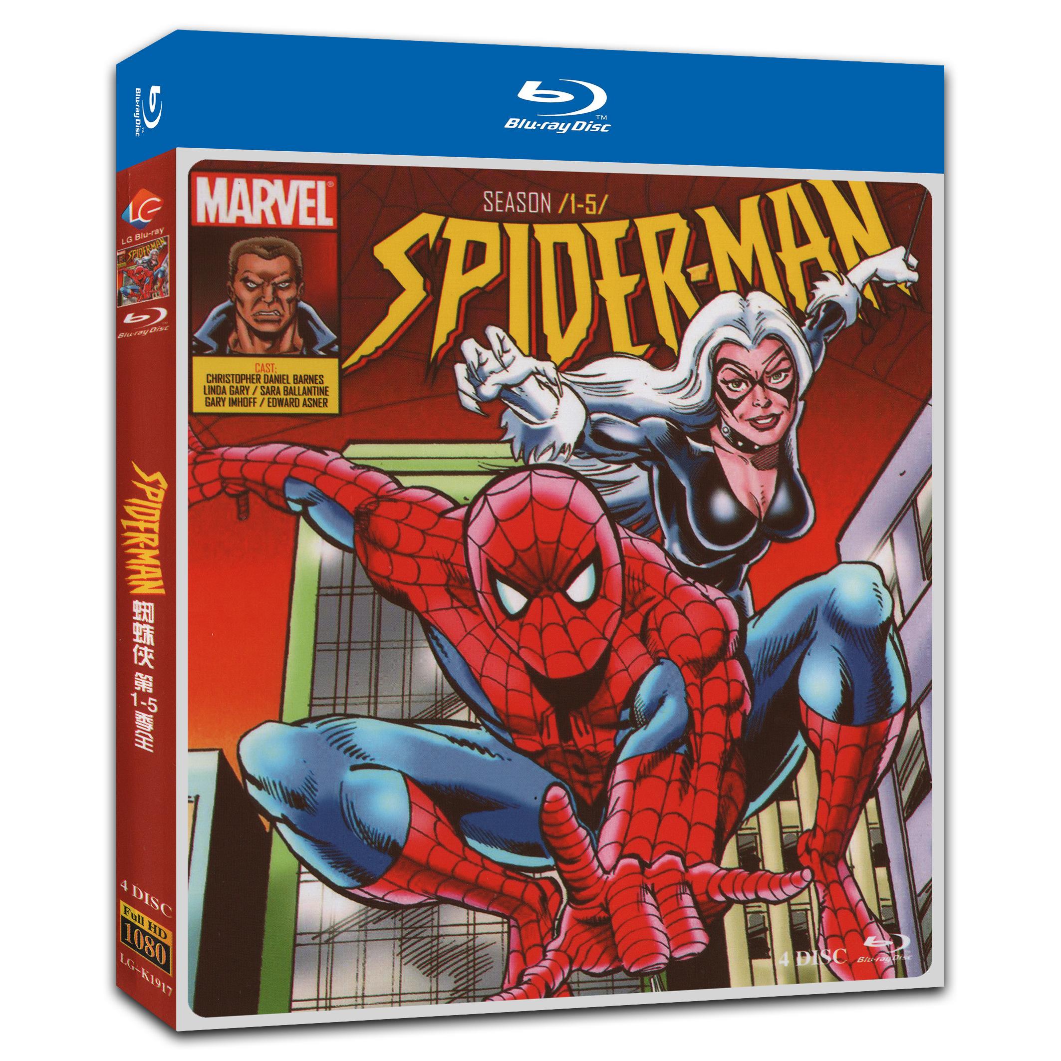 Spider-Man Season 1‎-5 4-Disc Movie Box Set for Gift Collection Blu-ray