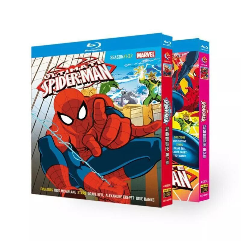 Ultimate Spider-Man Season 1‎-4 8-Disc Movie Box Set for Gift Collection Blu-ray