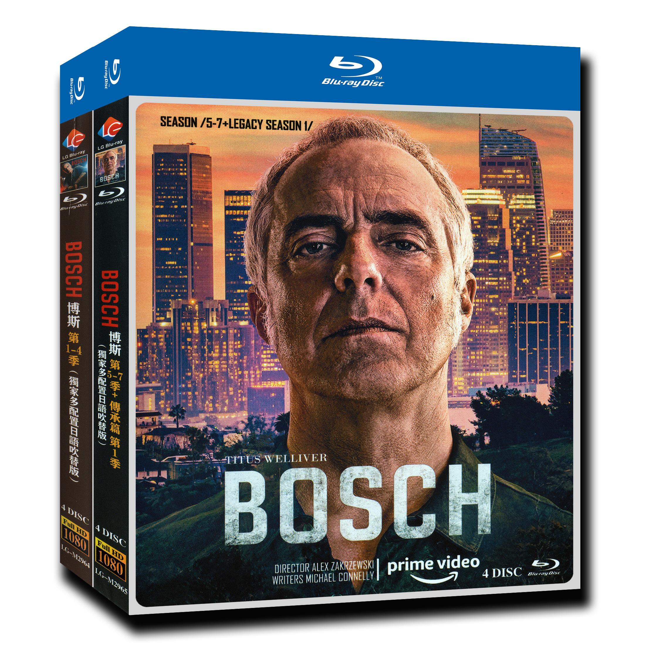 Bosch Season 1-7 8-Disc Movie Box Set for Gift Collection Blu-ray