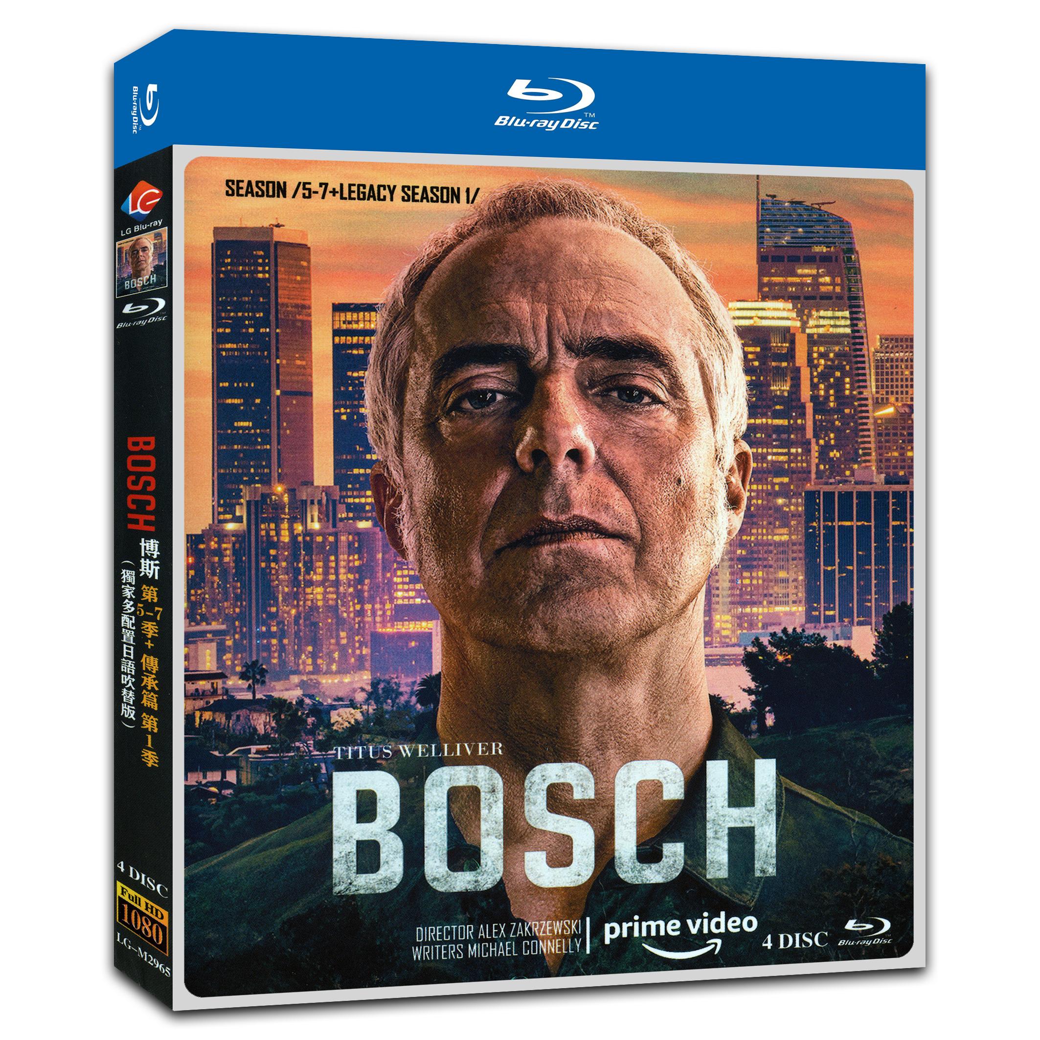 Bosch Season 5-7 4-Disc Movie Box Set for Gift Collection Blu-ray