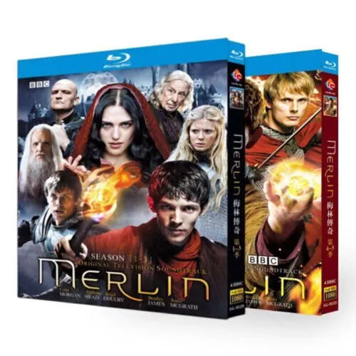 Merlin Season 1-5‎ 8-Disc Movie Box Set for Gift Collection Blu-ray