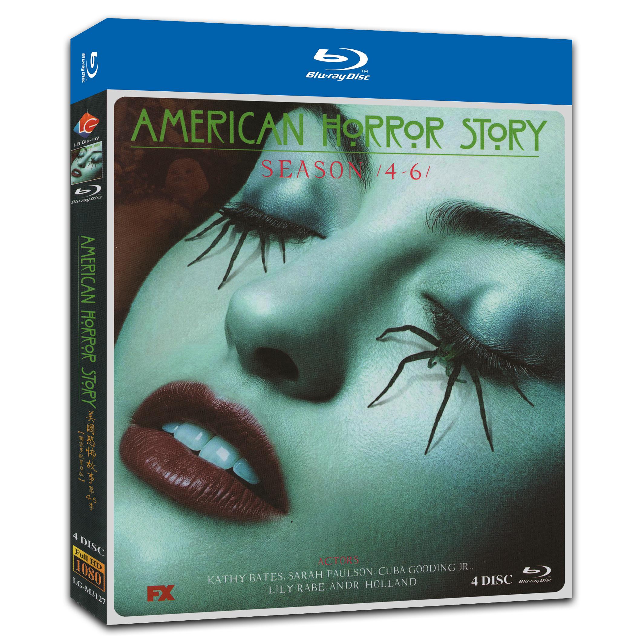 American Horror Story: Murder House Season 4-6 4-Disc Movie Box Set for Gift Collection Blu-ray