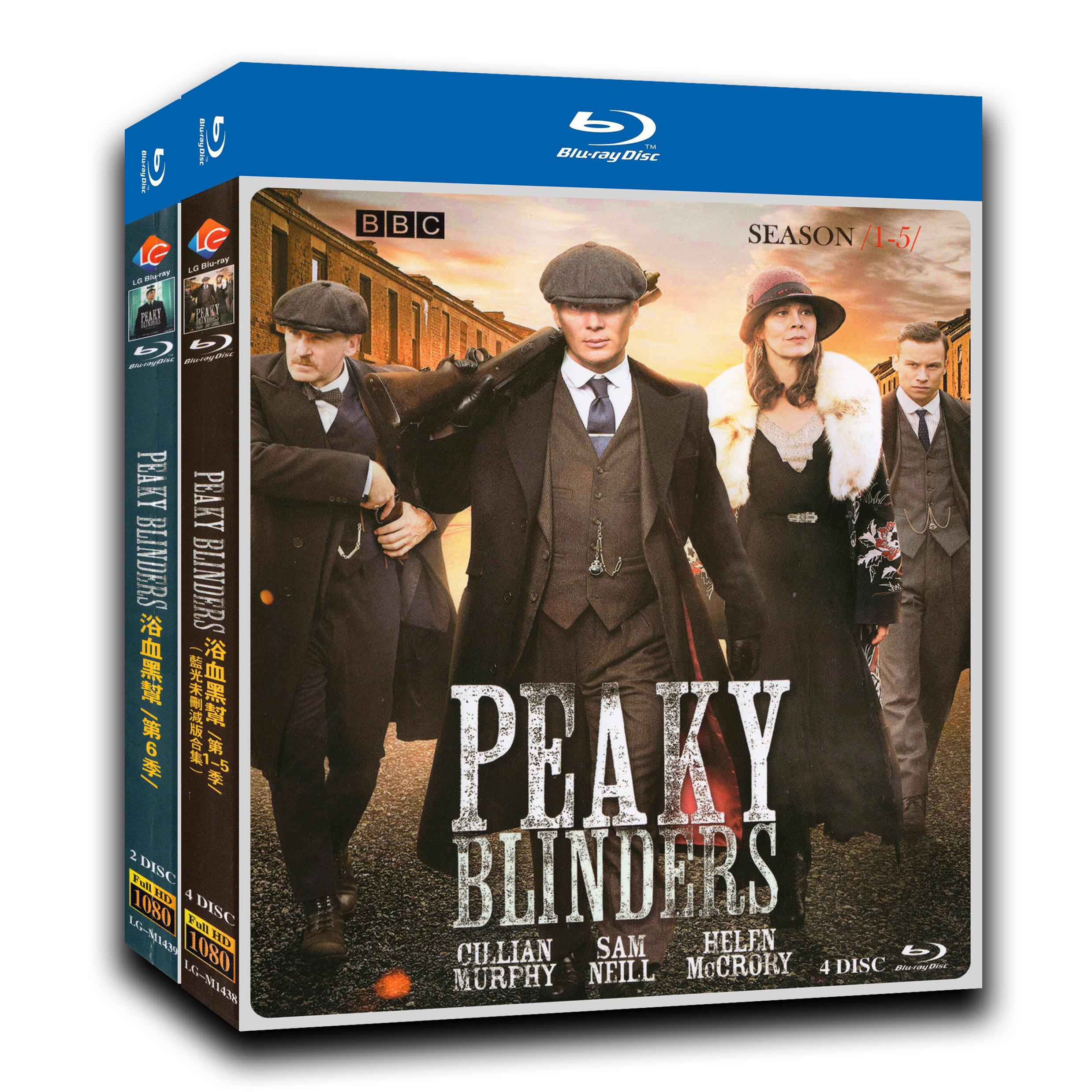 Peaky Blinders Season 1-6 6-Disc Movie Box Set for Gift Collection Blu-ray