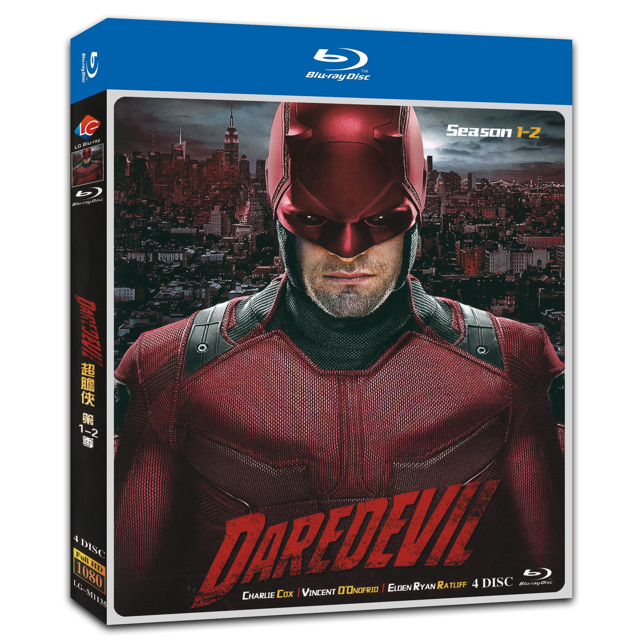Daredevil Season 1+2 4-Disc Movie Box Set for Gift Collection Blu-ray