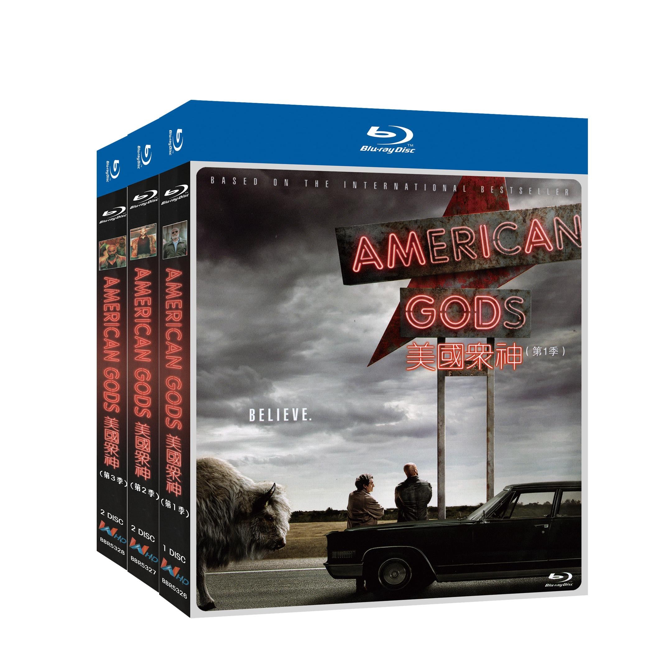 American Gods Season 1‎-3 5-Disc Movie Box Set for Gift Collection Blu-ray