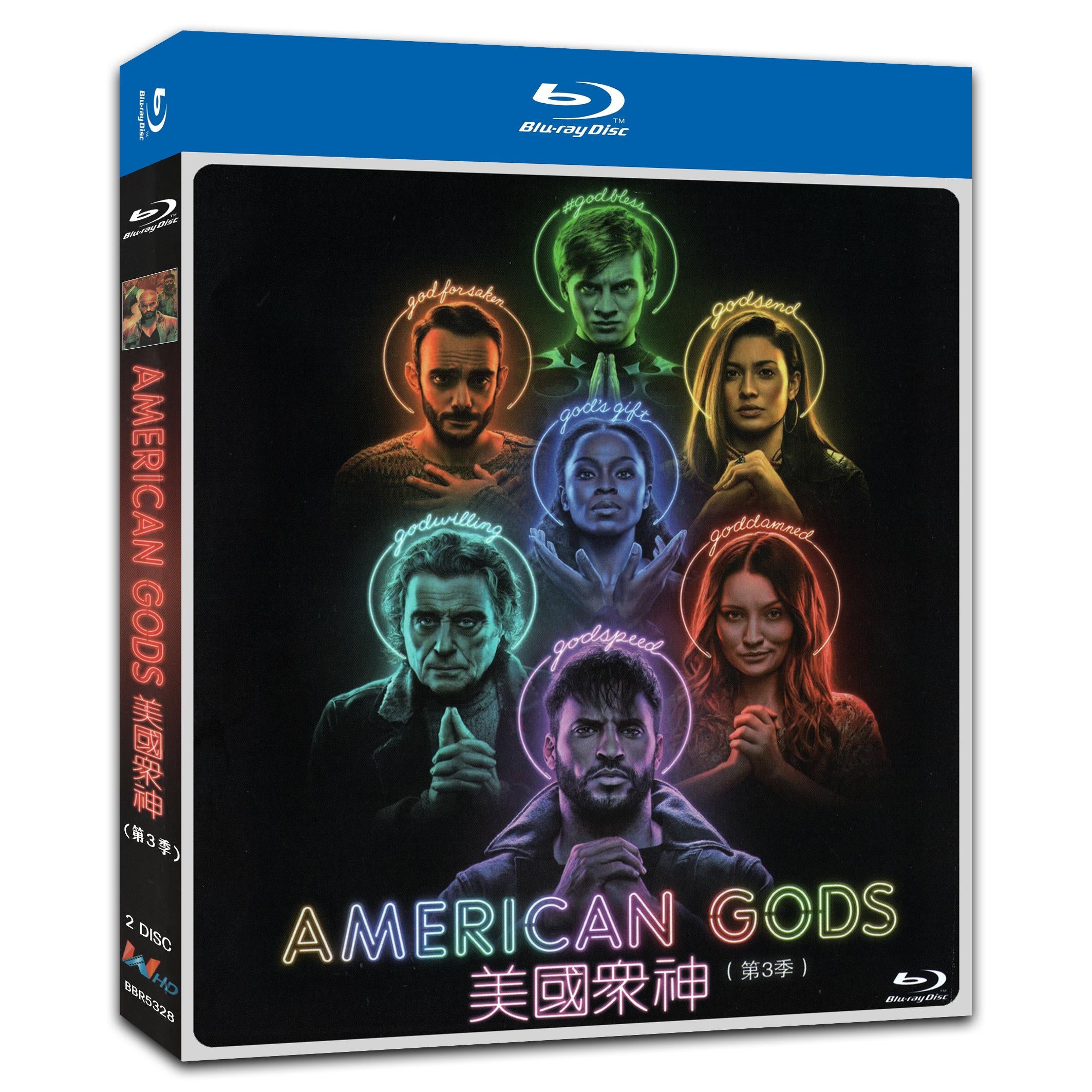 American Gods Season 3‎ (2021) 2-Disc Movie Box Set for Gift Collection Blu-ray